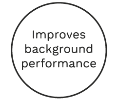 Improves background performance